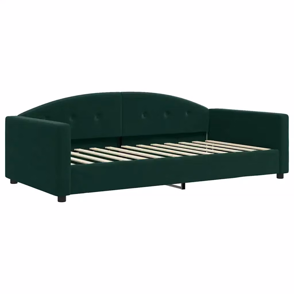 Letto moderno vidaXL in velluto verde per soggiorno o camera da letto L/P/H: 200 x 110 x 75 cm – 2