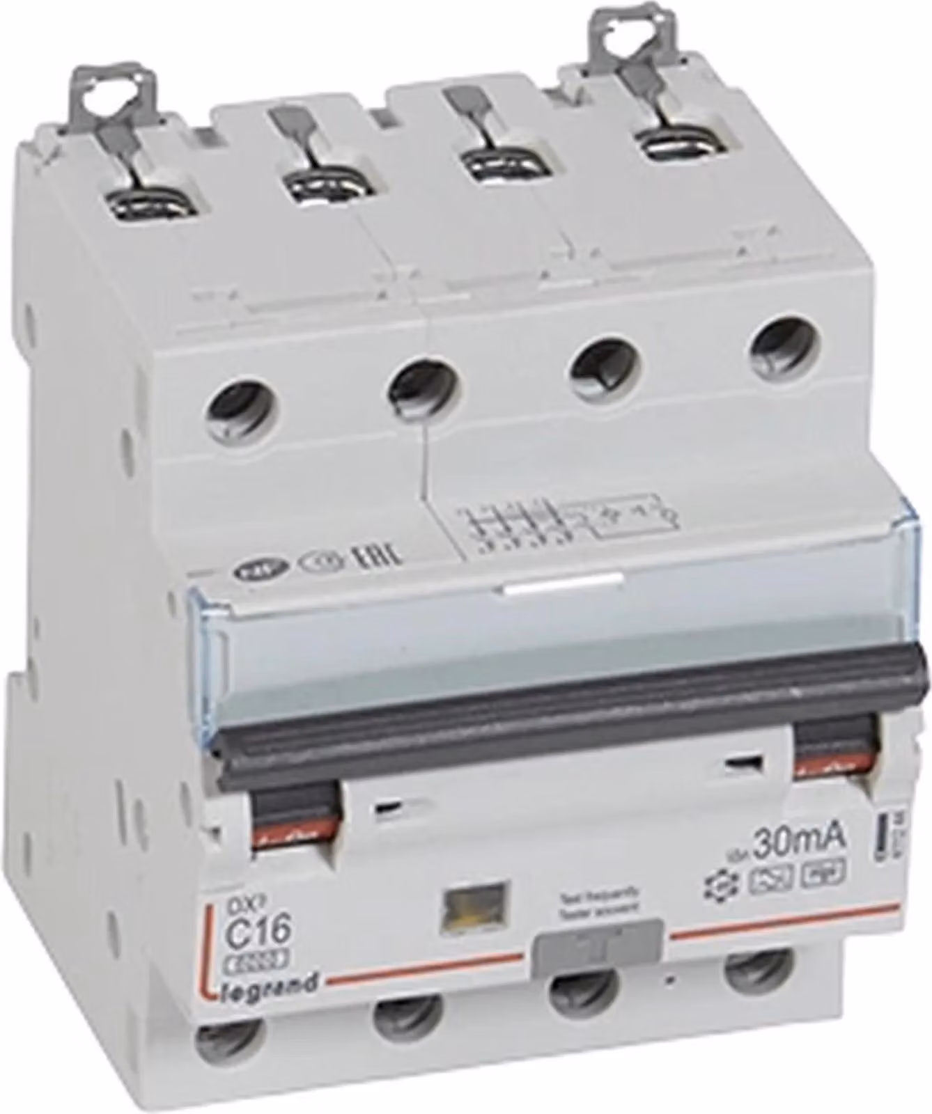 Interruttore Legrand FI/LS, tipo F, 6 kA, C 16 A, 4 poli/30 mA, 4 TE, 1 pz.