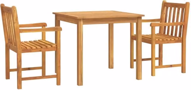 Set da Pranzo per Giardino 3 pz | Set Salotto da Giardino in Legno Massello di Acacia