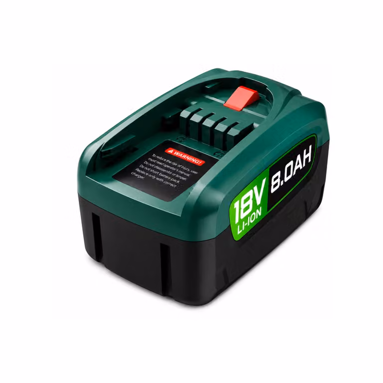 Batteria PowerPlus da 18 V e 8,0 Ah compatibile con il sistema Bosch Home & Garden PBA, PSB e PSR – Batteria agli ioni di litio ad alte prestazioni con indicatore LED – Batteria di ricambio per Gloria ecc.
