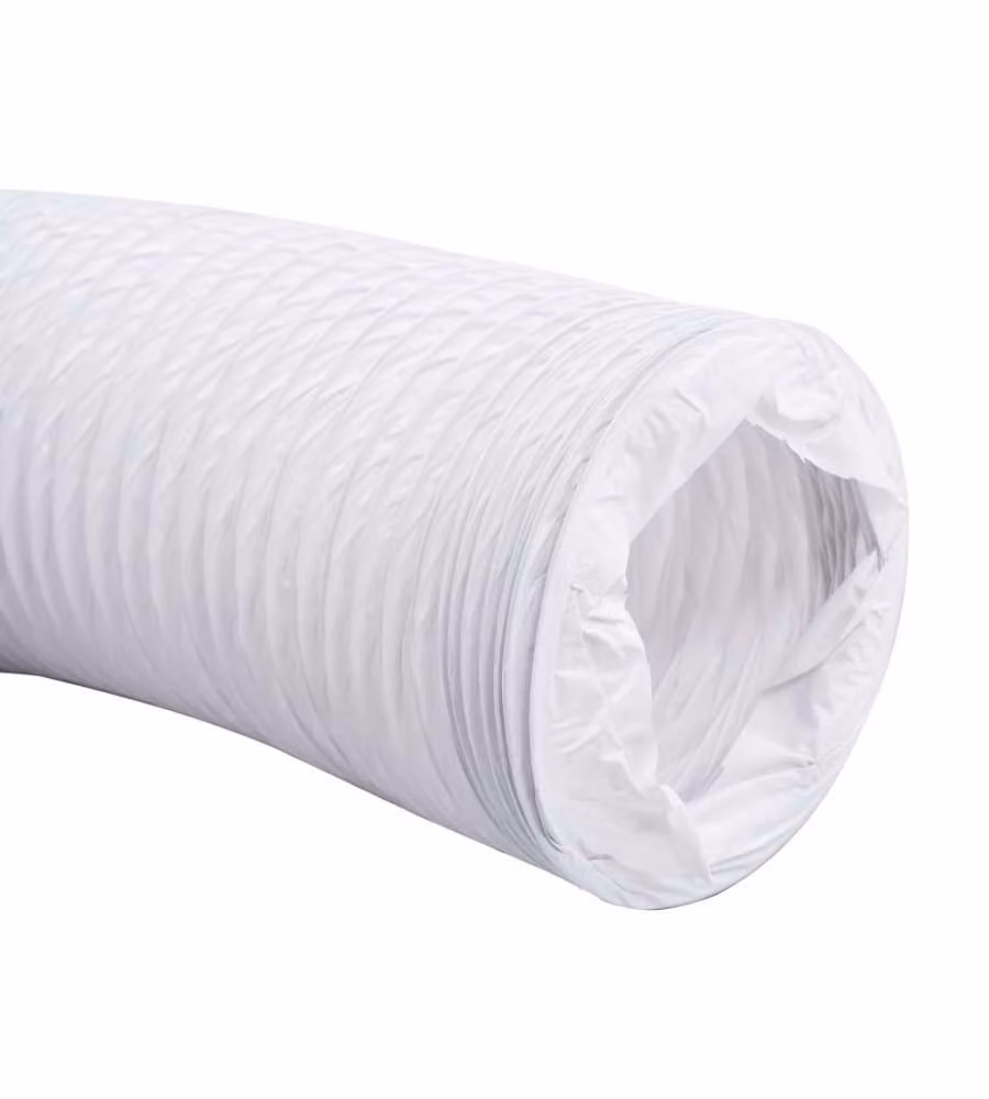 Condotto di ventilazione in PVC bianco vidaXL, Lunghezza: 6 m, Diametro: 15 cm
