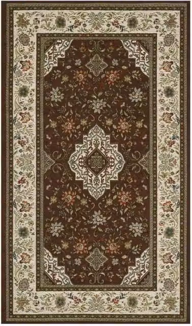 Tappeto Orientale Classico Pierre Tappeti Marrone in Ciniglia Lavabile e Antiscivolo L: 200 cm, P: 280 cm