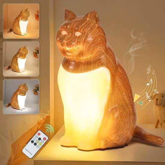 Lampada da notte flessibile con sensore tattile, 3 colori, regolatore di intensità e diffusore, ideale per donne, bambini, camere da letto e comodini