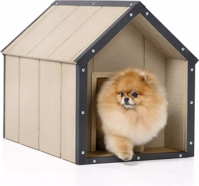 Cuccia per cani in legno Timbela SmartSide Taglia S impermeabile e isolata L/P/H: 74 x 48 x 58 cm