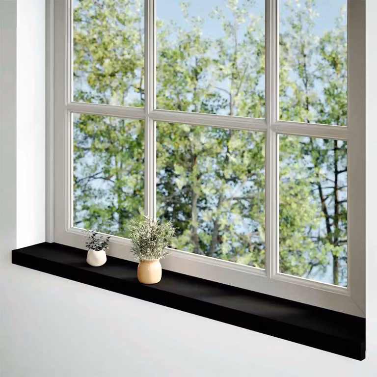 vidaXL Davanzali 2 pz Marrone-nero 140x15x2 cm Legno Massello Rovere
