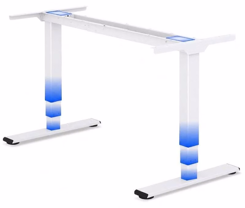 Scrivania regolabile in altezza E5CW-Lite-EU, a due motori, senza piano, colore bianco