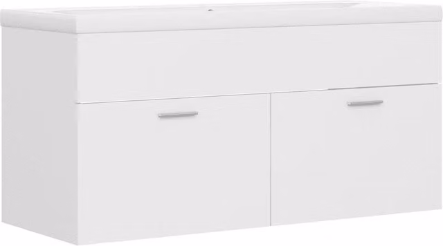 Mobile da Bagno con Lavabo | Armadio Lavabo Integrato Bianco in Truciolato