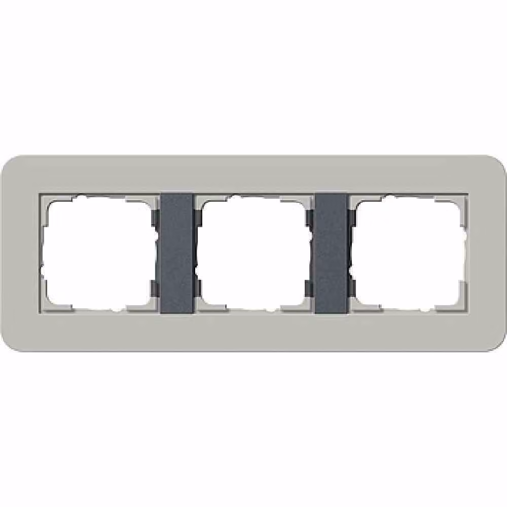 Gira 0213422 Cornice di copertura a 3 moduli Gira E3 Grigio/Antracite