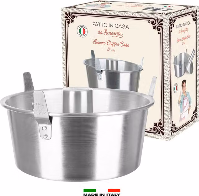 Stampo per Chiffon Cake Kasanova in alluminio argento, diametro 24 cm
