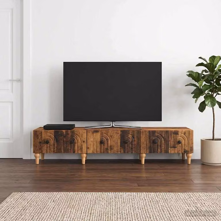 Mobile TV vidaXL in legno antico marrone, L 147 x P 34,5 x H 30 cm