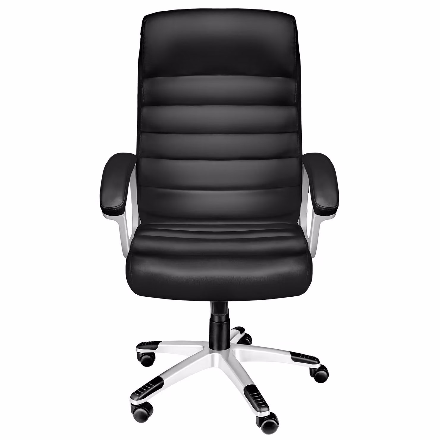 Sedia da ufficio ergonomica Paul TecTake GmbH in ecopelle nera con braccioli e ruote girevoli 360 gradi – 3