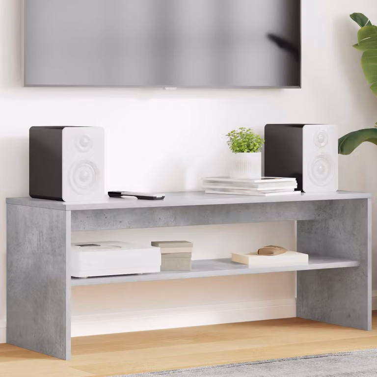 Mobile TV vidaXL moderno in legno ingegnerizzato grigio, L 100 cm x P 35 cm x H 40 cm