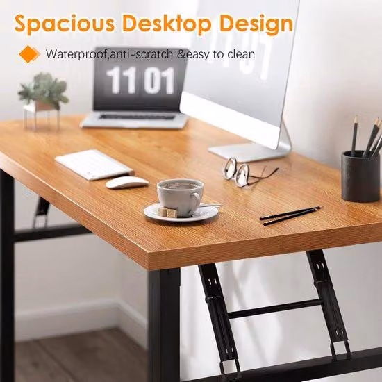 Postazione di lavoro con supporto per monitor / moderna e semplice scrivania per PC 80x40x75 cm