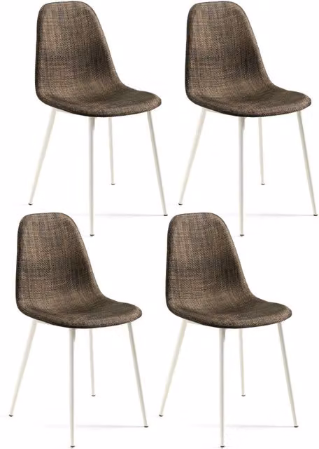 Set 4 Sedie 43x38xH86,5 cm in Similrattan Martina Marrone