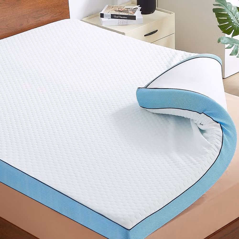 CASABEL Coprimaterasso in schiuma viscoelastica 7 cm, 140x190cm, con fodera