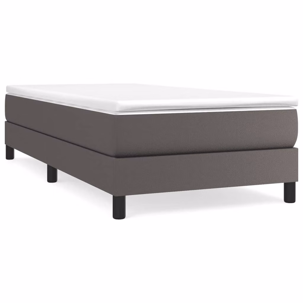 Struttura Letto a Rete a Molle Grigio 100x200 cm in Pelle finta