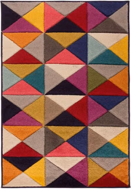 Tappeto moderno Pierre Tappeti BOUTIQUE con disegno geometrico multicolore effetto 3D, L: 160 cm, P: 230 cm