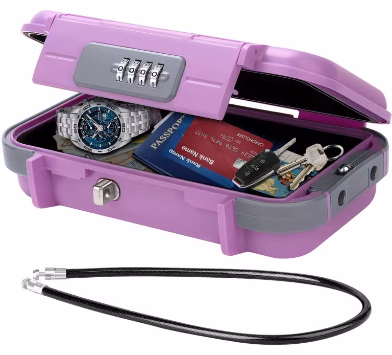 Cassaforte portatile con codice, serratura a combinazione, mini-cassaforte da viaggio impermeabile e antifurto