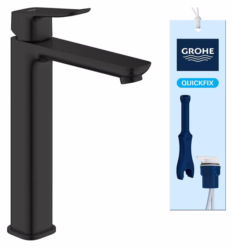 Miscelatore per lavabo, finitura nero opaco, 270 mm, con cartuccia in Vetroceramica