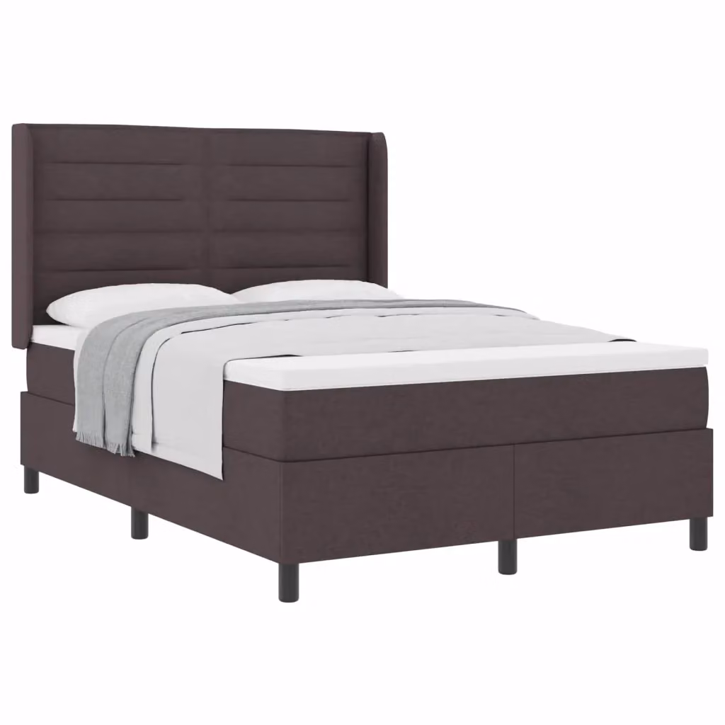 Letto ibrido con struttura imbottita vidaXL in marrone, L/P/H: 140 x 200 x 203 cm – 2