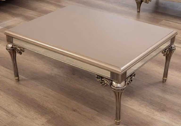 Casa Padrino tavolino barocco grigio / nero / oro - Magnifico tavolo da salotto in legno massiccio in stile barocco - Mobili da salotto barocchi - Nobile & Magnifico