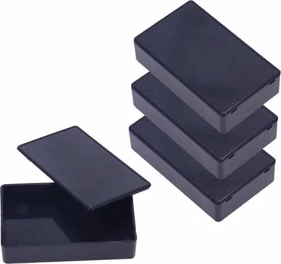 Valigetta per strumenti elettronici, impermeabile, nera, in plastica, confezione da 3