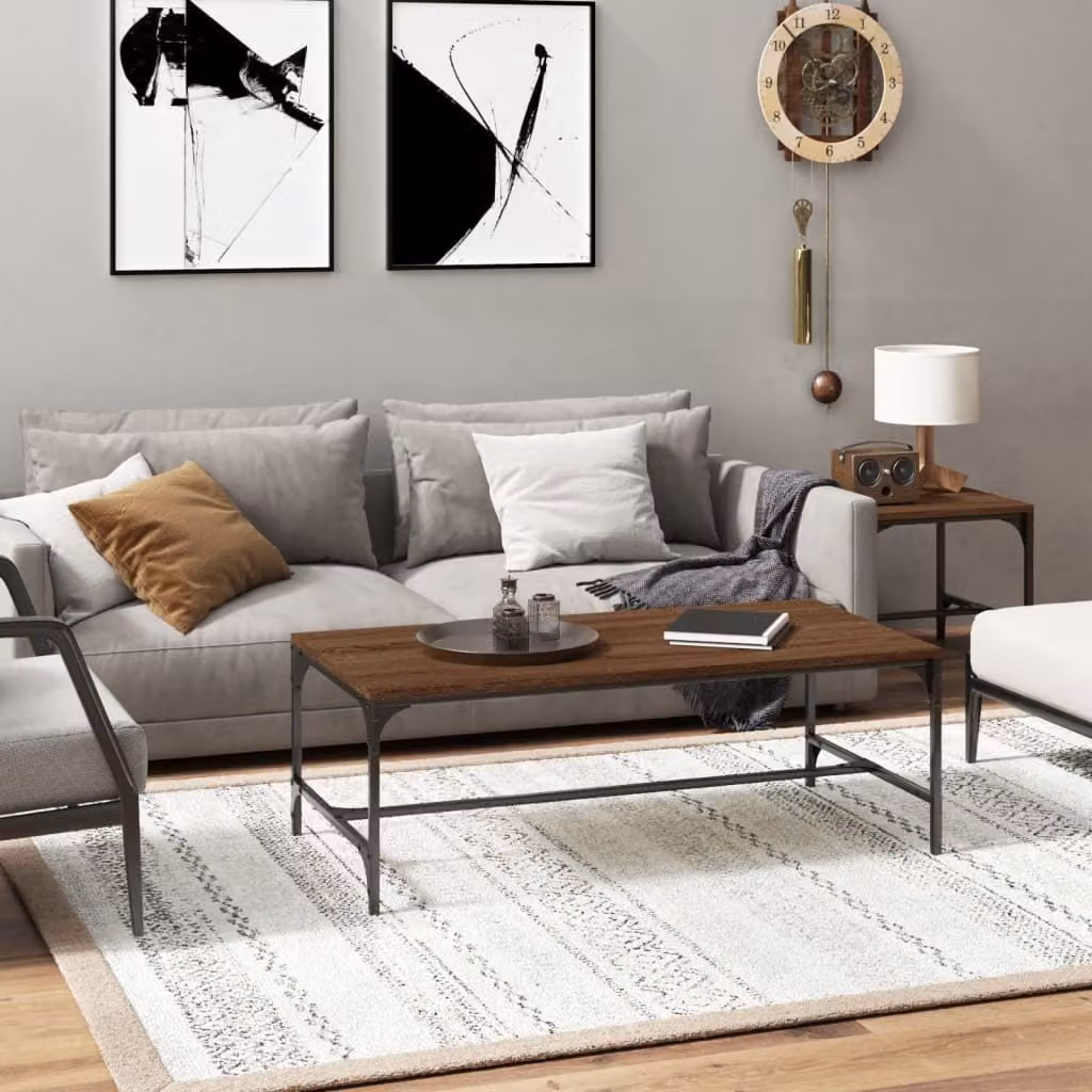 Maison Exclusive - Tavolino da salotto effetto rovere marrone 100x50x35 cm Materiale ligneo