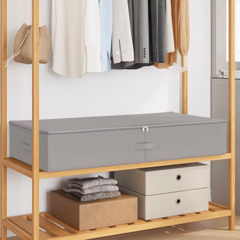 Set di 6 scatole di stoccaggio ripiegabili vidaXL in tessuto non tessuto, colore grigio, L 100 x P 50 x H 18 cm