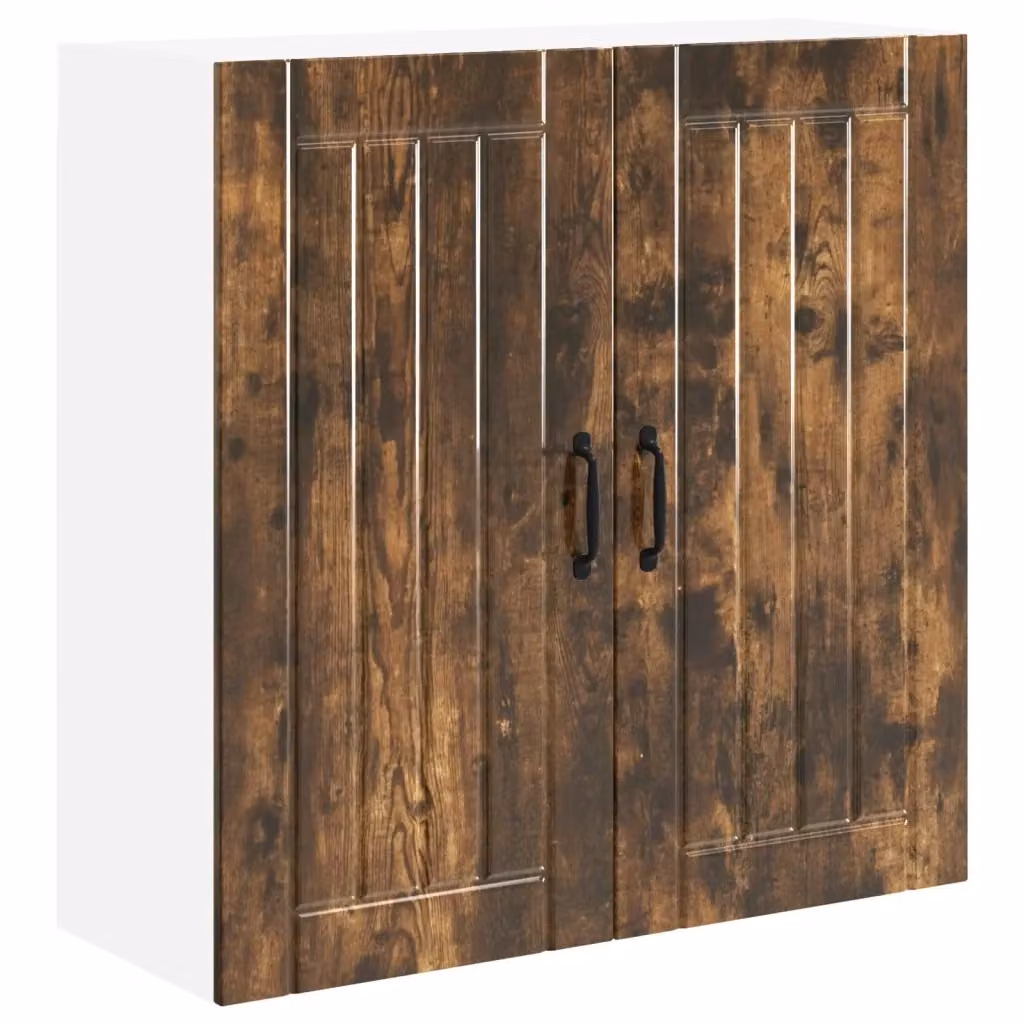 Pensile da cucina moderno vidaXL in legno rovere marrone con ante scorrevoli L: 80 cm, P: 31 cm, H: 80 cm – 2