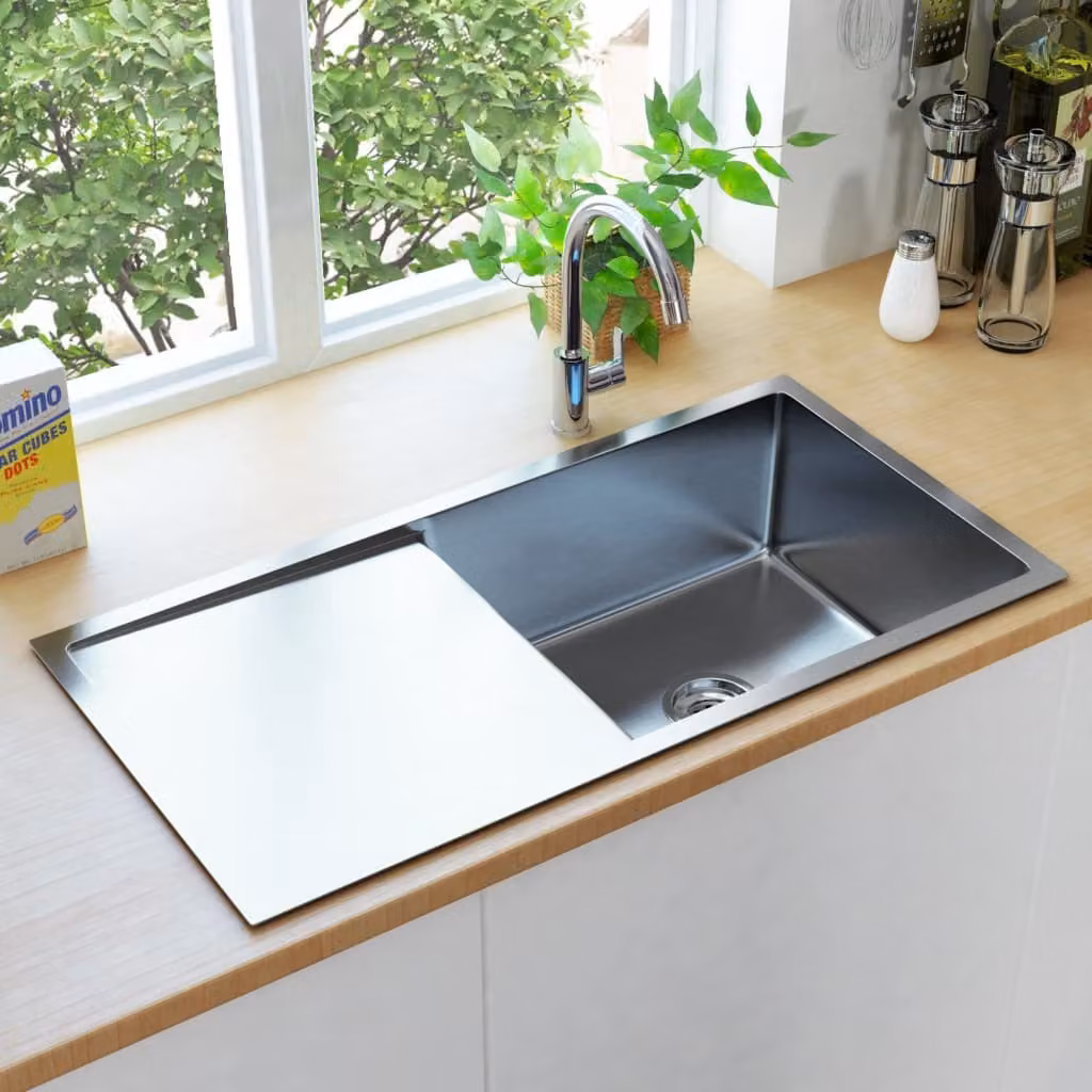 The Living Store Lavello da cucina artigianale in acciaio inox