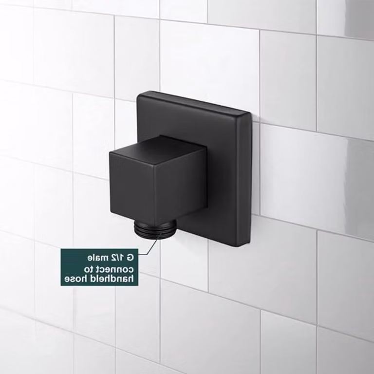 Rubinetto doccia quadrato con attacco flessibile G1/2 - Tenuta efficace e design elegante