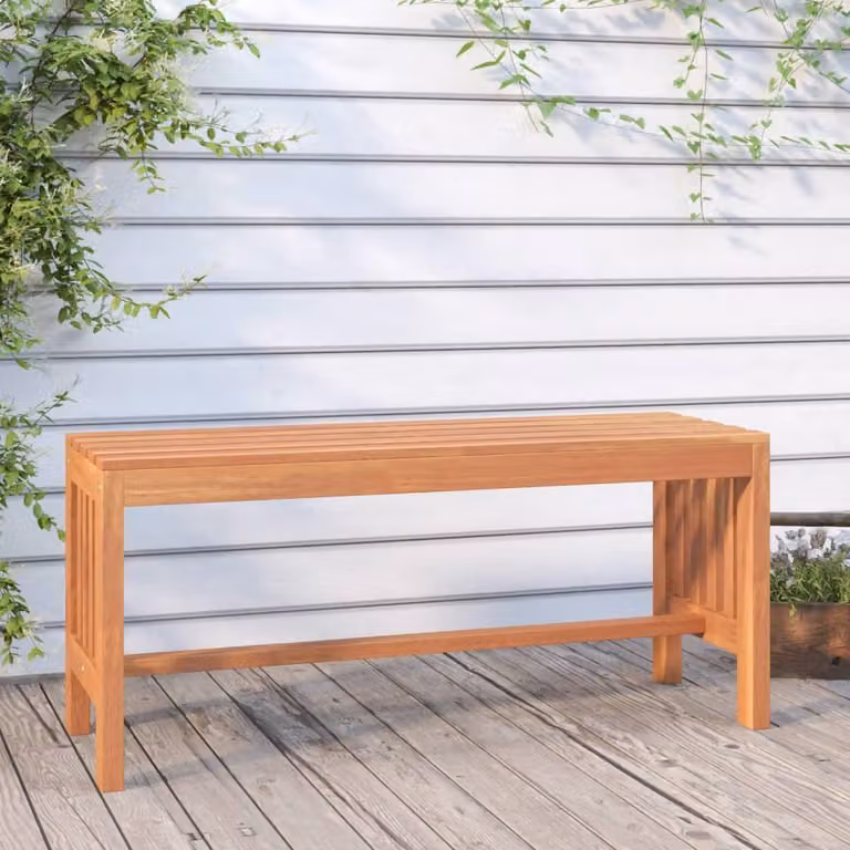 The Living Store Panca da giardino 110 cm in legno massiccio di eucalipto