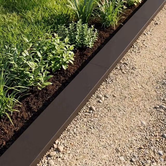 Profilo di copertura per giardino 10 pz 100 x 15 x 5 cm Acciaio 8013054