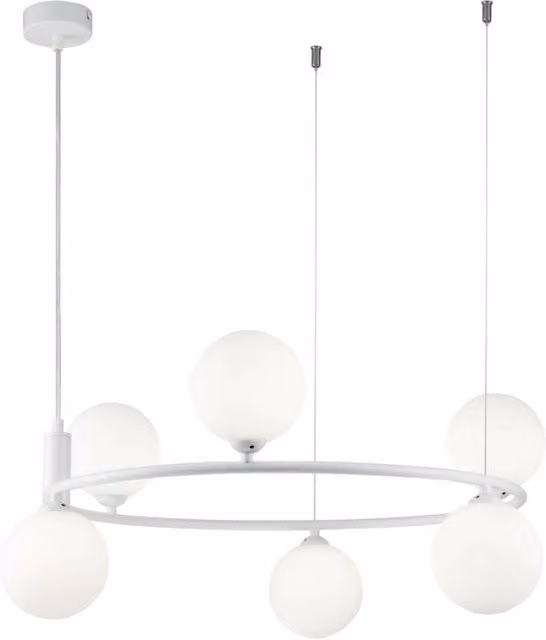 Lampada pendente Modern in Metallo Ring Bianco