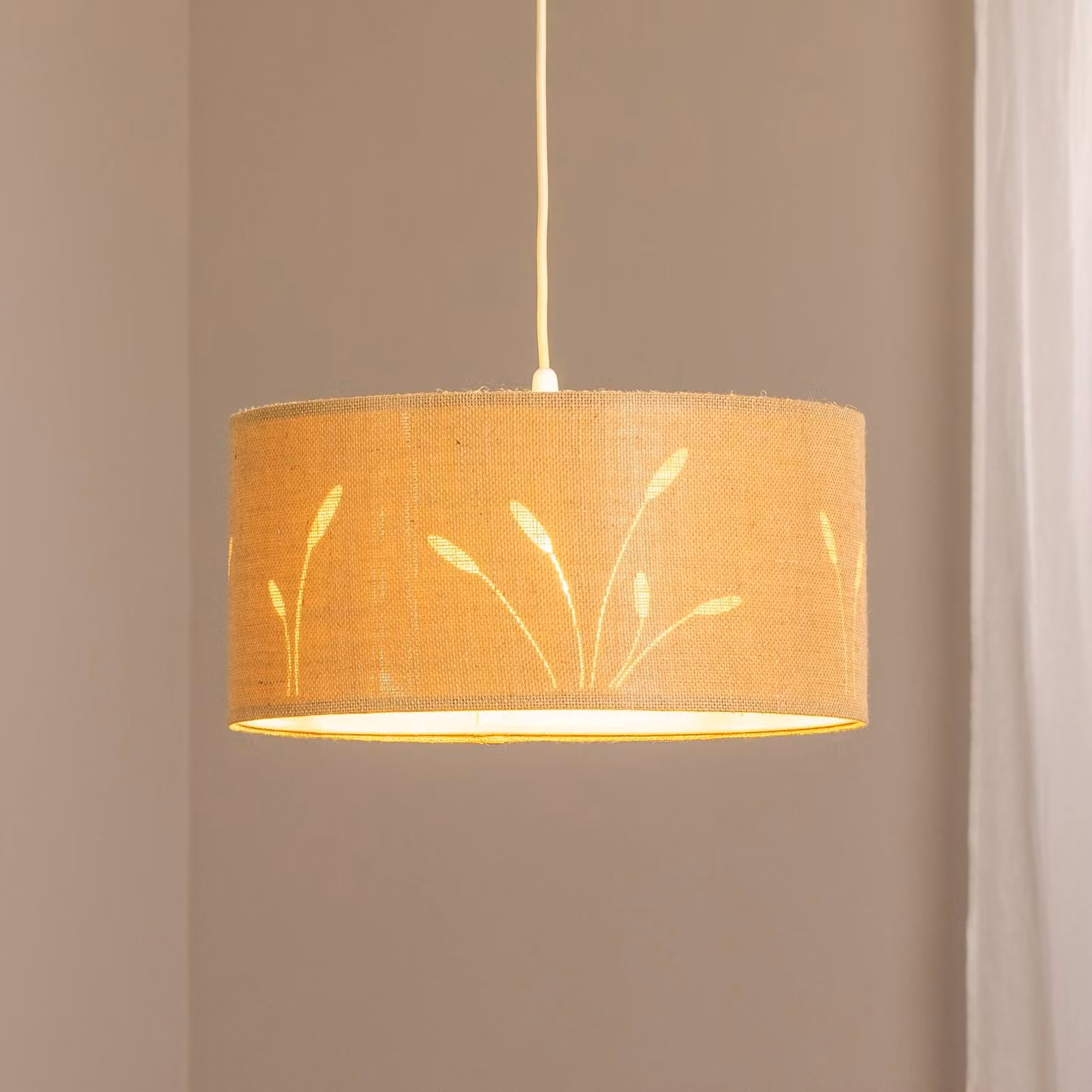 Lampada a sospensione Boho Auris Maco Design, dimmerabile, Soggiorno / Sala da pranzo, Tessuto / Stoffa / Seta, Lampada a sospensione