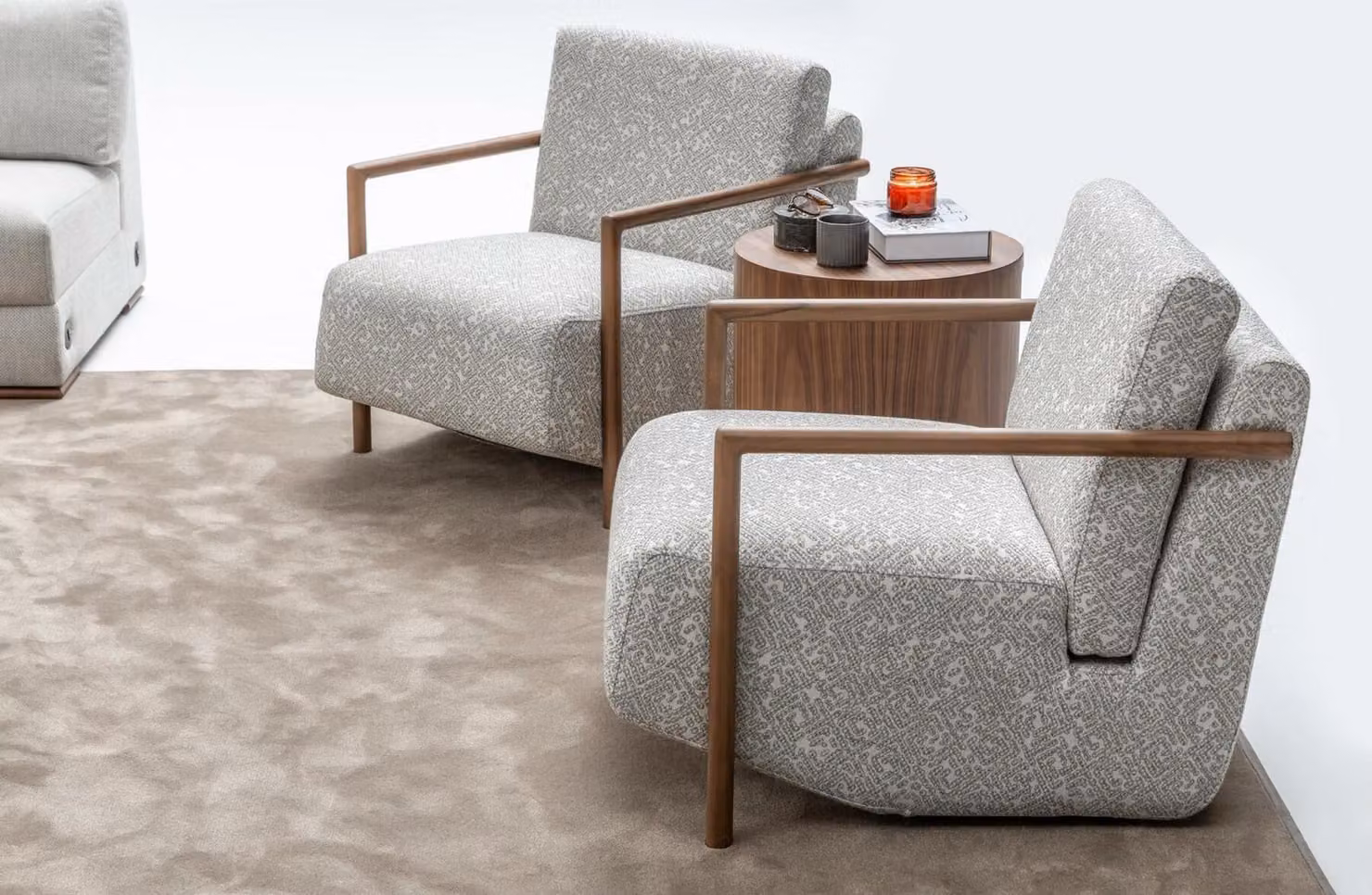 Sessel Wohnzimmer Möbel Design Modern Polster 1 Sitze Relax Grau Club