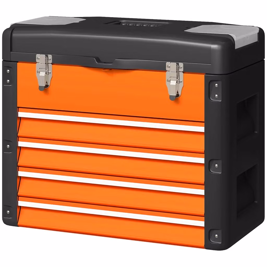 Cassettiera Minimal in metallo con 4 cassetti arancione L: 49,7 cm, P: 25,3 cm, H: 40,7 cm – 2