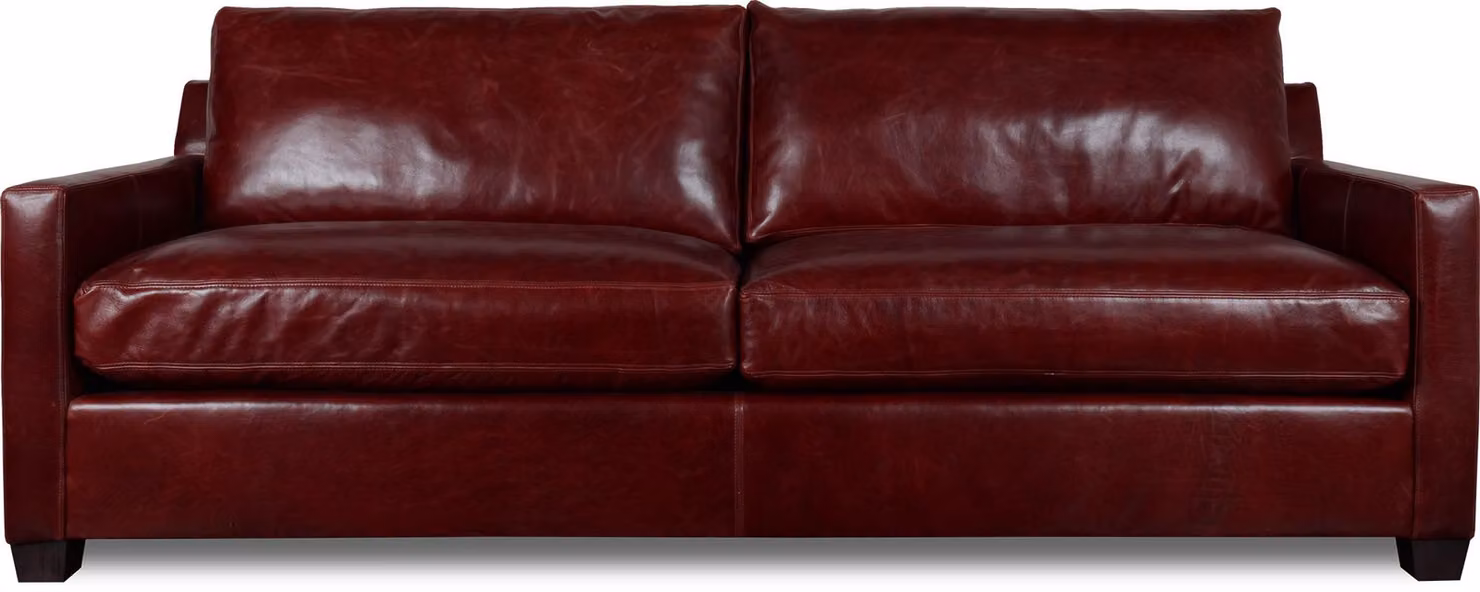 XXL Sofa 3 Sitzer Couch Polster Sitz Garnitur Leder Rot Sofas