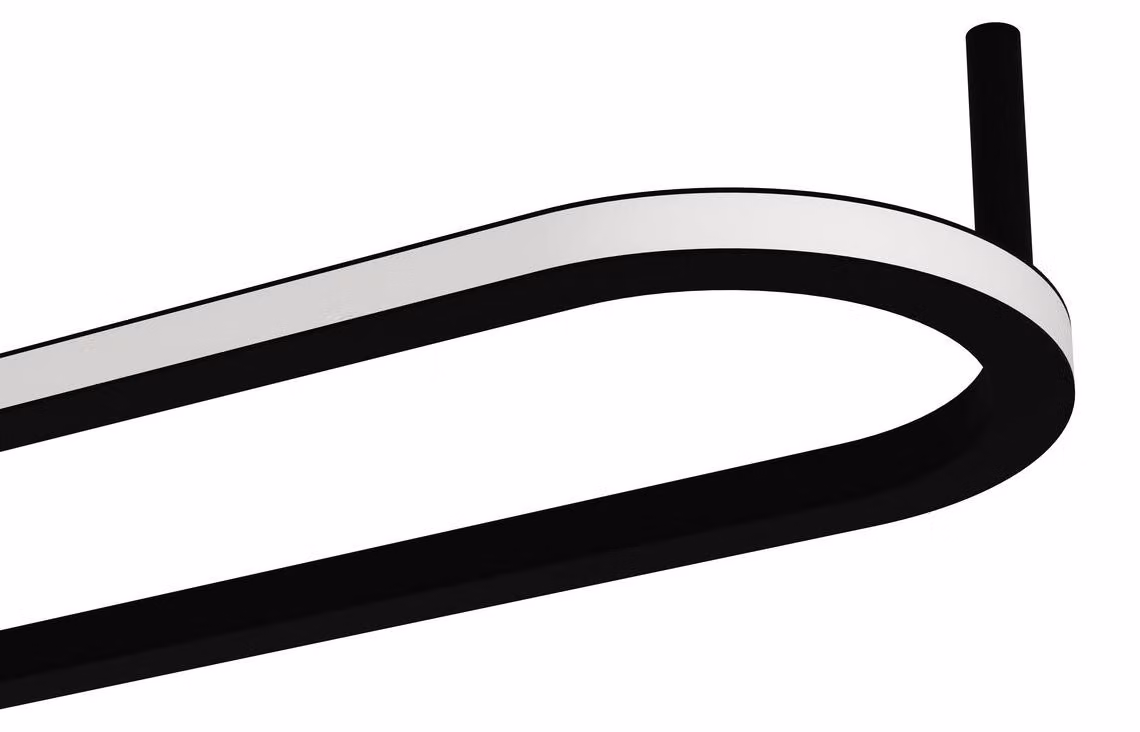Lampada da soffitto LED EGLO ovale Collecorvino, lampada da soffitto per soggiorno, lampada da soffitto in metallo nero, lampada da soggiorno bianco caldo-bianco freddo, 50 cm