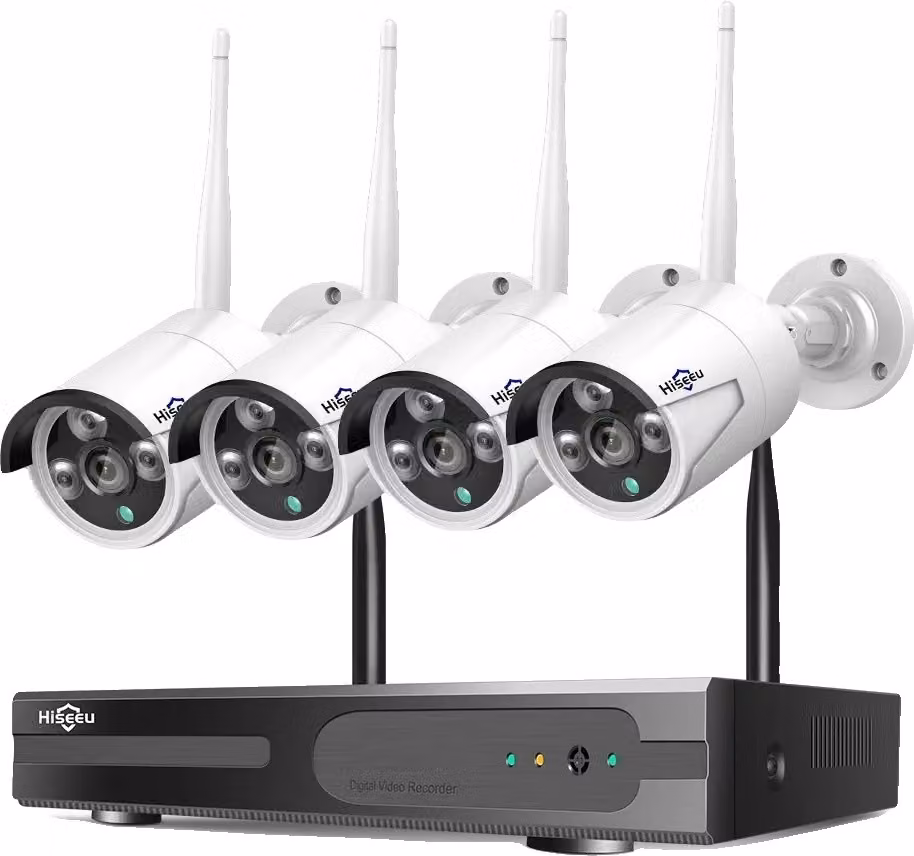 Sistema di telecamere di sicurezza WiFi, risoluzione 3MP/5MP, impermeabile IP66, sistema a pistola da 3MP, Nessuno