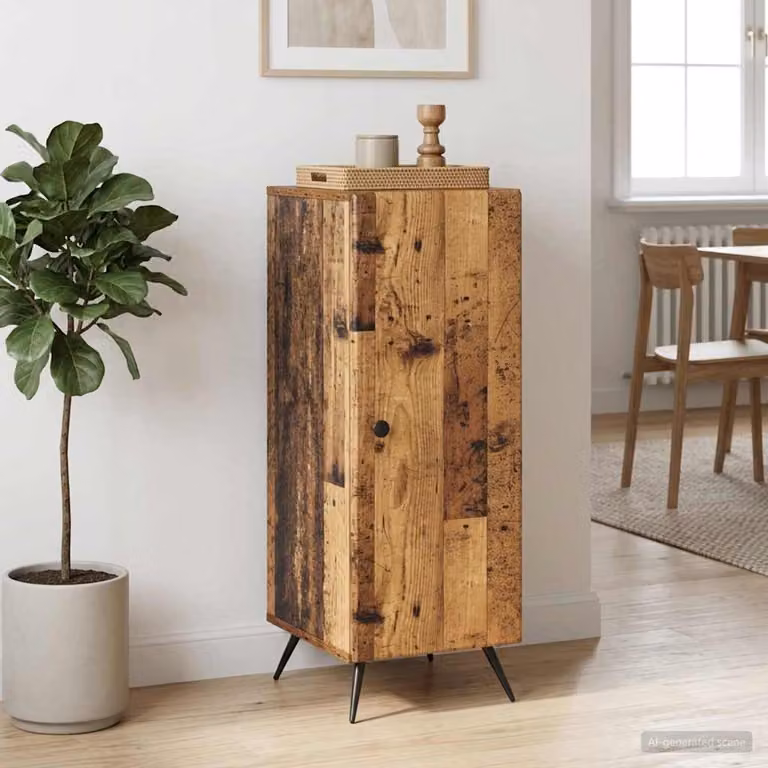 Credenza moderna vidaXL in legno ingegnerizzato color marrone, L/P/H: 33 x 34,5 x 90 cm