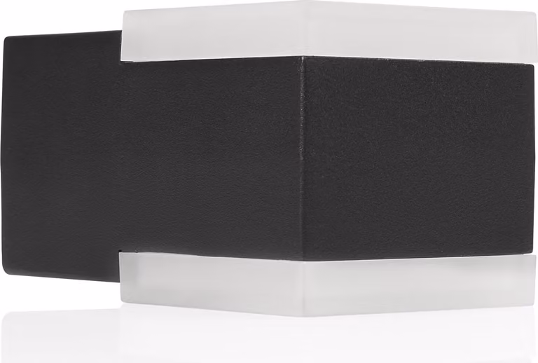 Applique up/downlight alluminio nero