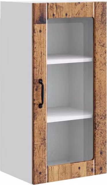 Mobile pensile da cucina moderno con ripiani 40 x 31 x 80 cm in legno multistrato legno vecchio 02_0054345