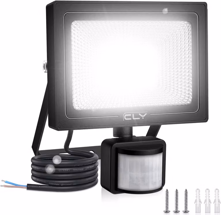 Faro a LED con sensore di movimento, 25W, 2100 lumen