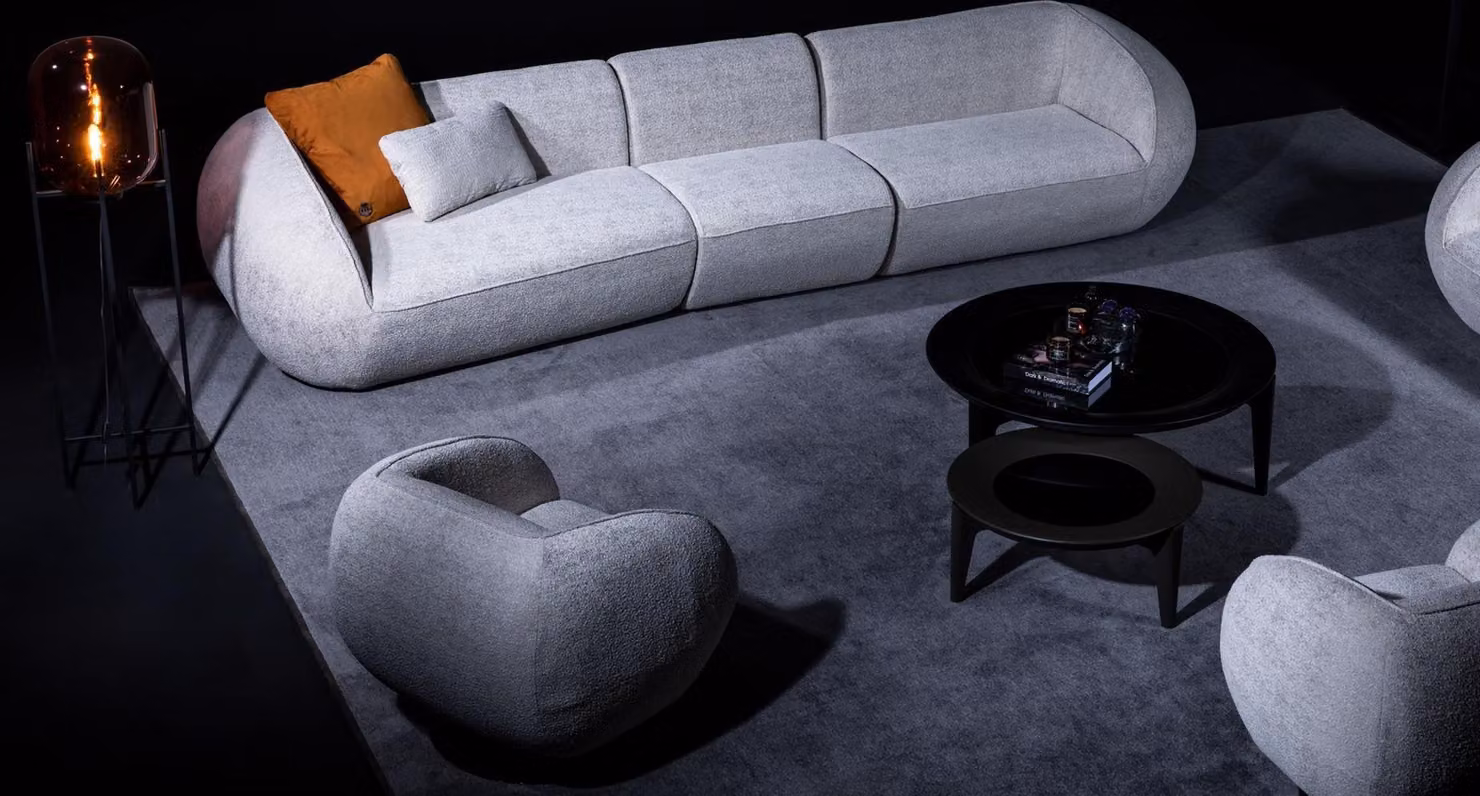 Wohnzimmermöbel Set Fünfsitzer Sessel Polstermöbel Sofa Möbel Design 2tlg