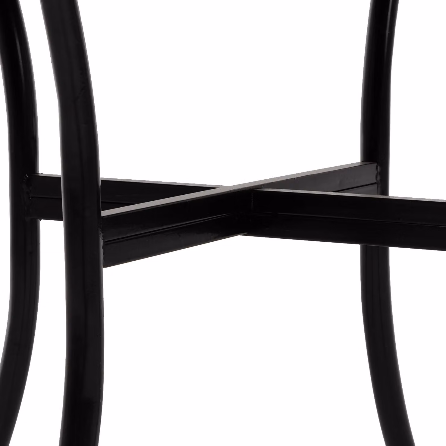Vestiamo Casa Tavolo Tondo Moderno in Metallo Nero con Top in Ceramica Floreale, Diametro: 90 cm, Altezza: 75 cm – 3