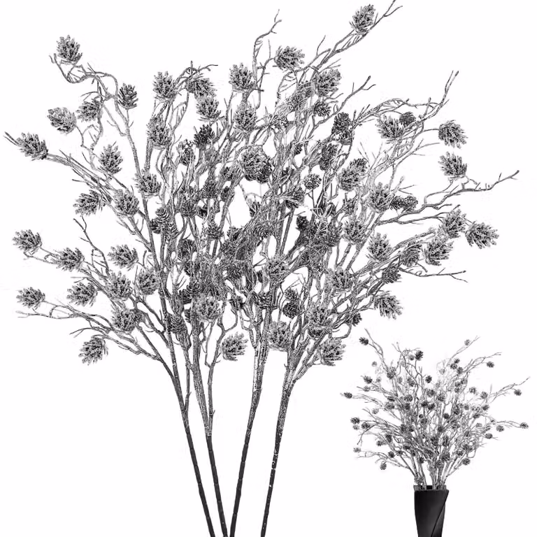 Solidchoice - Set di 4 pigne artificiali per decorazioni