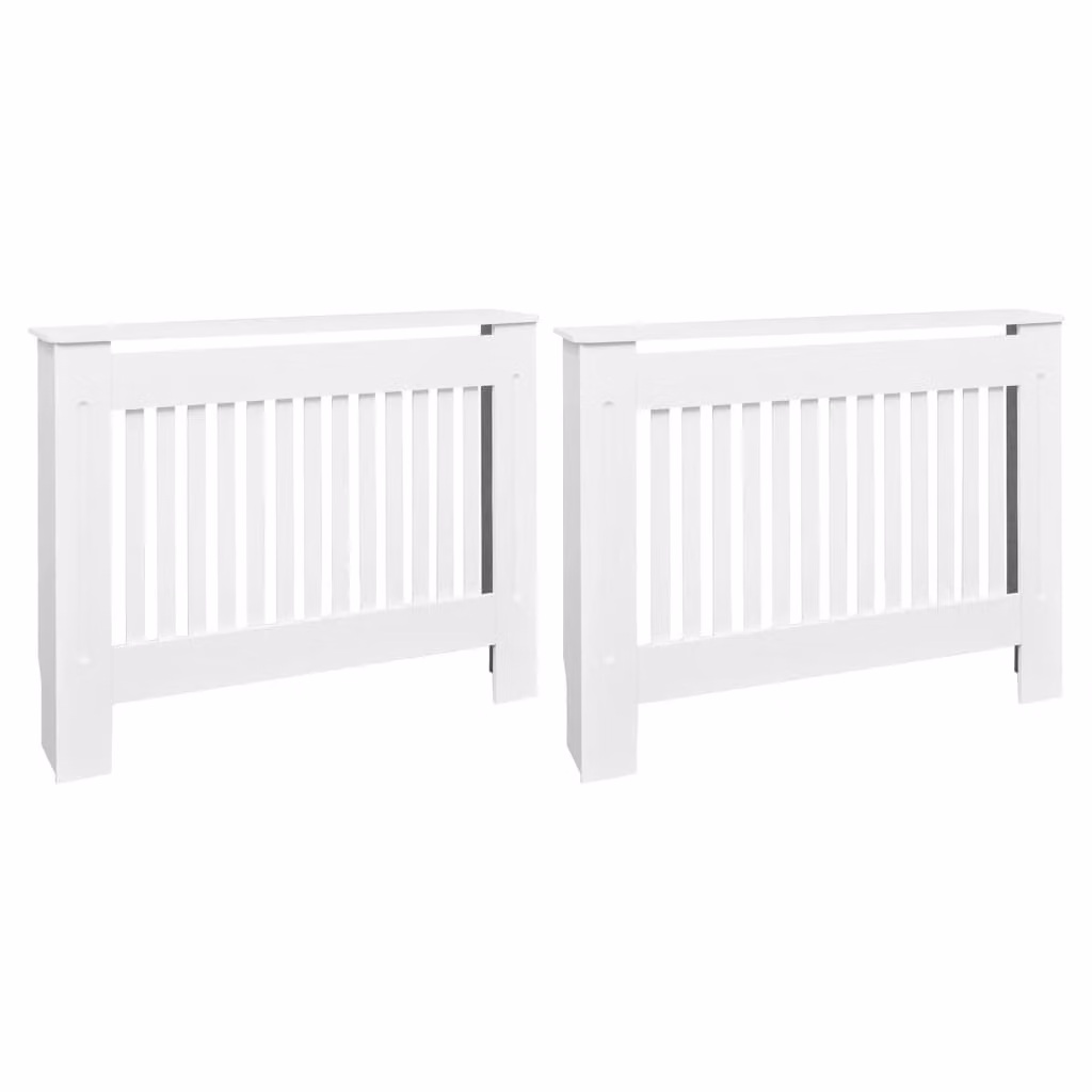 Copritermosifoni 2 pz in Legno Multistrato 112 cm Bianco