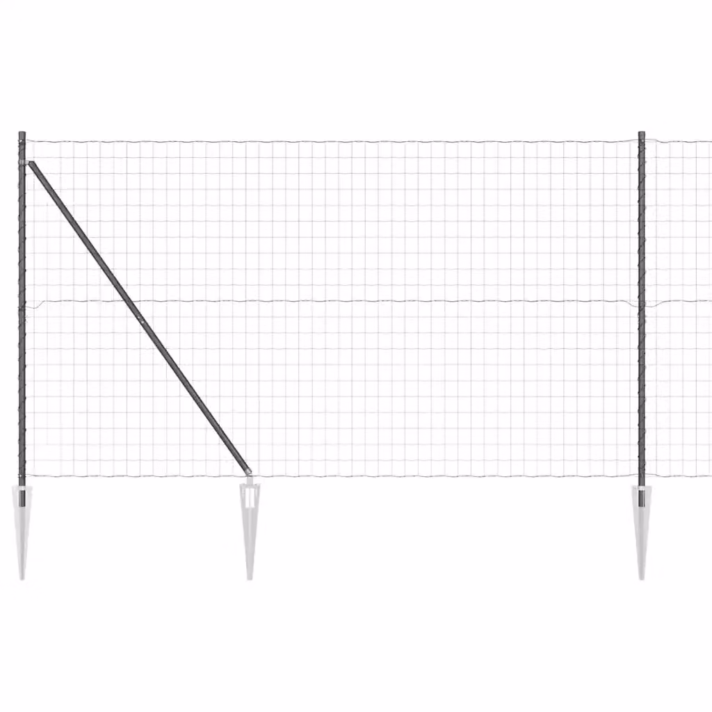 Recinzione vidaXL in acciaio rivestito in PVC grigio, L: 10 m, H: 1,6 m – 2