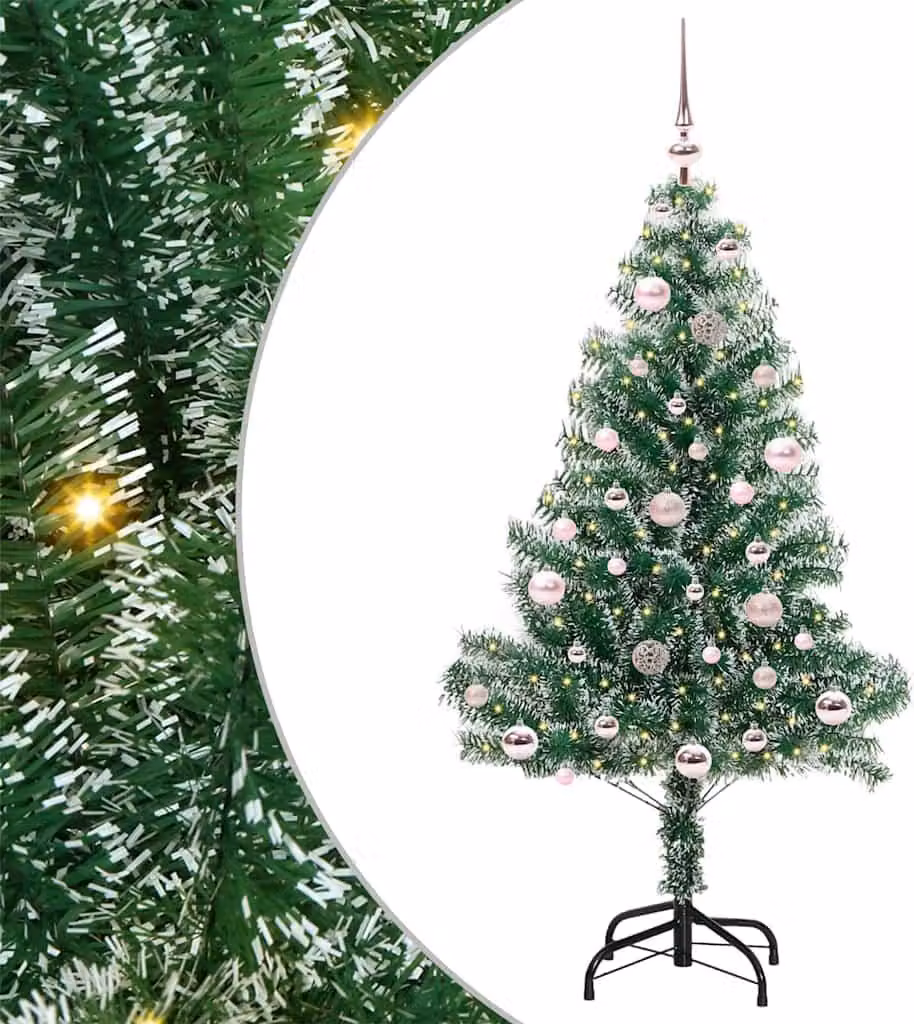 Maison Exclusive - Albero di Natale artificiale, ricoperto di neve, con luci LED, altezza 150 cm